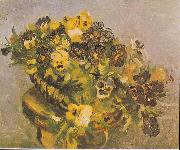 Vincent Van Gogh Tambourine with Pansies oil